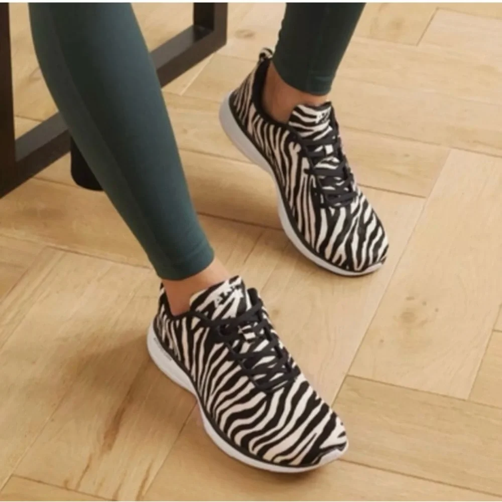 APL Athletic Propulstion Labs Women's Phantom Zebra Calf Hair Sneakers Size 7